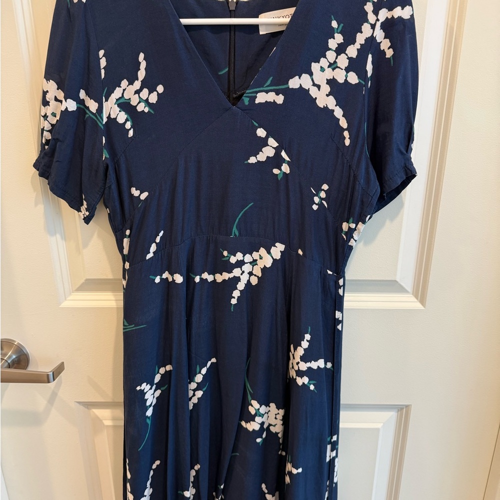 Pinkyotto Navy and White Floral Dress
